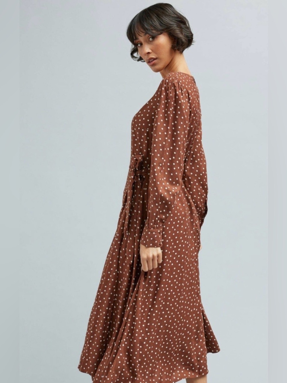 DownEast Porter polka dot midi dress